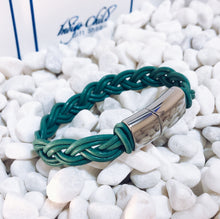 Load image into Gallery viewer, Teal Braided Bangle
