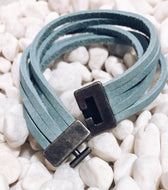 Baby Blue Soft Cuff w/ Antique Silver IC clasp