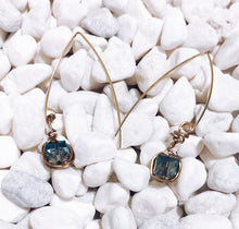 Load image into Gallery viewer, Ice Blue Swarovski crystal V-Hooks
