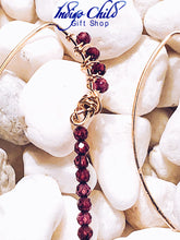 Load image into Gallery viewer, Hestia - Garnet &amp; Gold Twist Drop Earring
