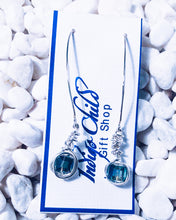 Load image into Gallery viewer, Ice Blue Swarovski crystal V-Hooks
