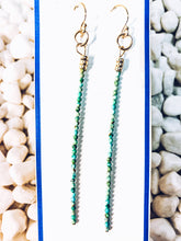 Load image into Gallery viewer, Eos - Turquoise drop  Earring on 14k Gold Hook
